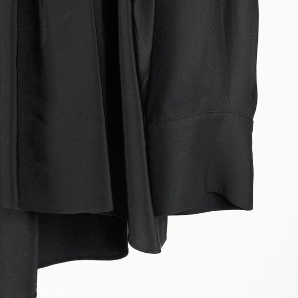 Tibi Black Silk CDC Peplum Top - Picture 6 of 10